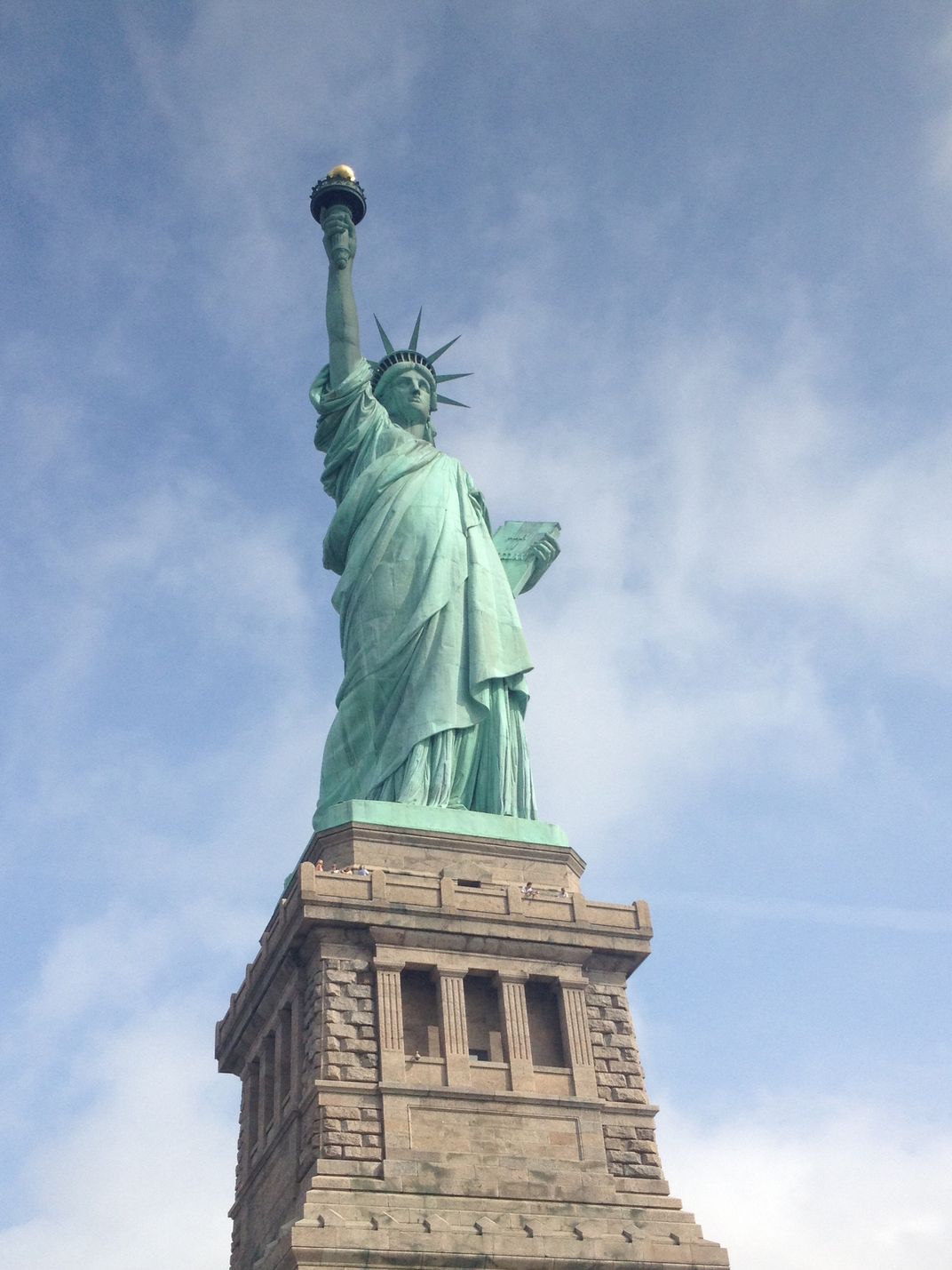 Riding the ferry to Long Island to see the Statue of Liberty ...