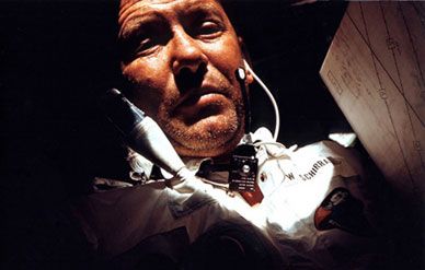 Schirra during his Apollo 7 flight in October 1968.