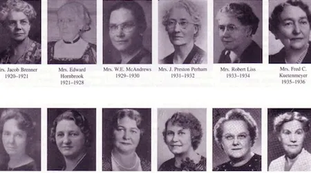 A scrapbook documenting the history of the Auxiliary includes several pages of past Auxiliary presidents. All images courtesy of the Women’s Auxiliary, National Association of Plumbing, Heating and Cooling Contractors (collection 1304).
