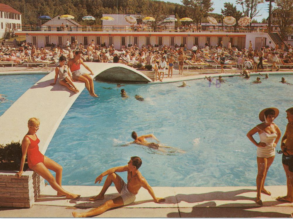 Outdoor pool in the Catskills