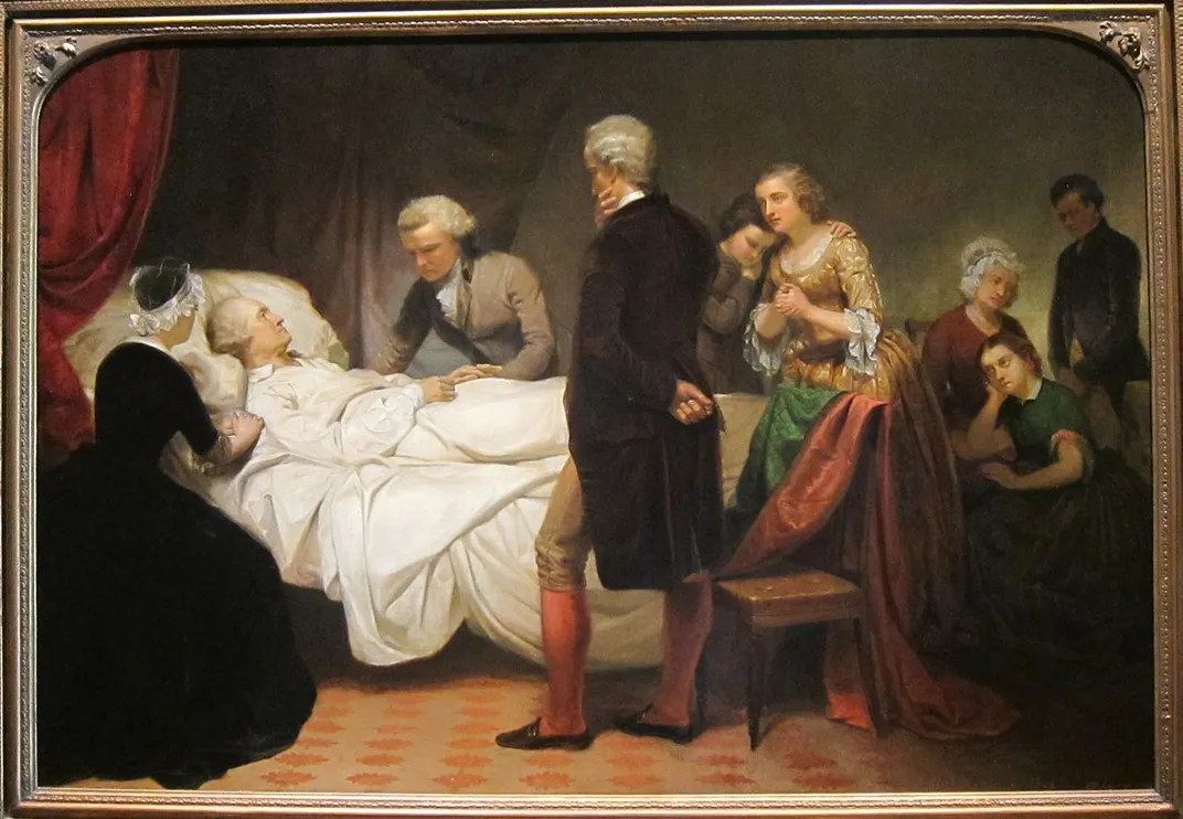 Washington on His Deathbed, Junius Brutus Stearns, 1799