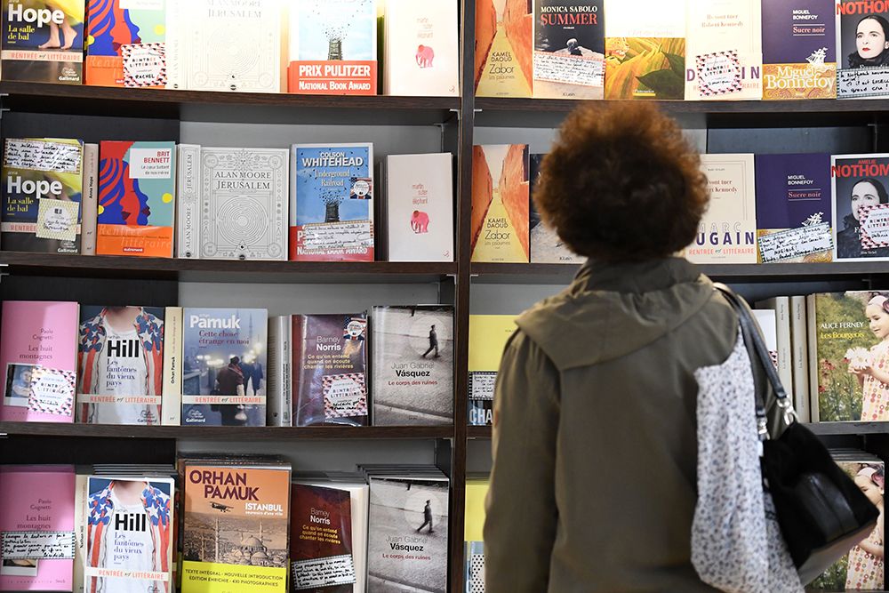 Woman at bookstore