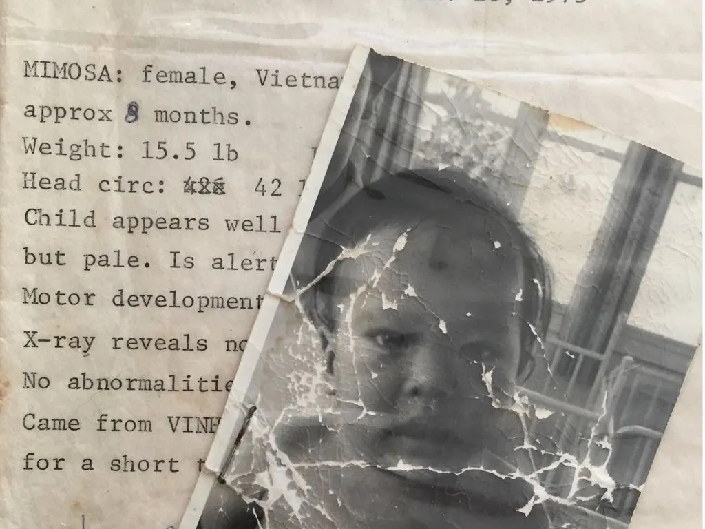 Devaki Murch's identity papers and photo as a baby