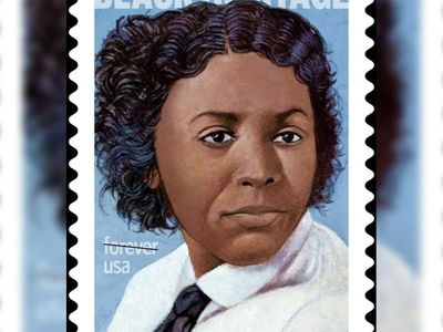 This commemorative Edmonia Lewis &quot;forever&quot; stamp will go on sale January 26, as the 45th installment of the USPS&#39;s Black Heritage series.&nbsp;