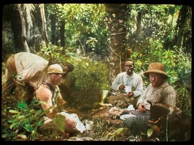 a group of people take a break while on a hike