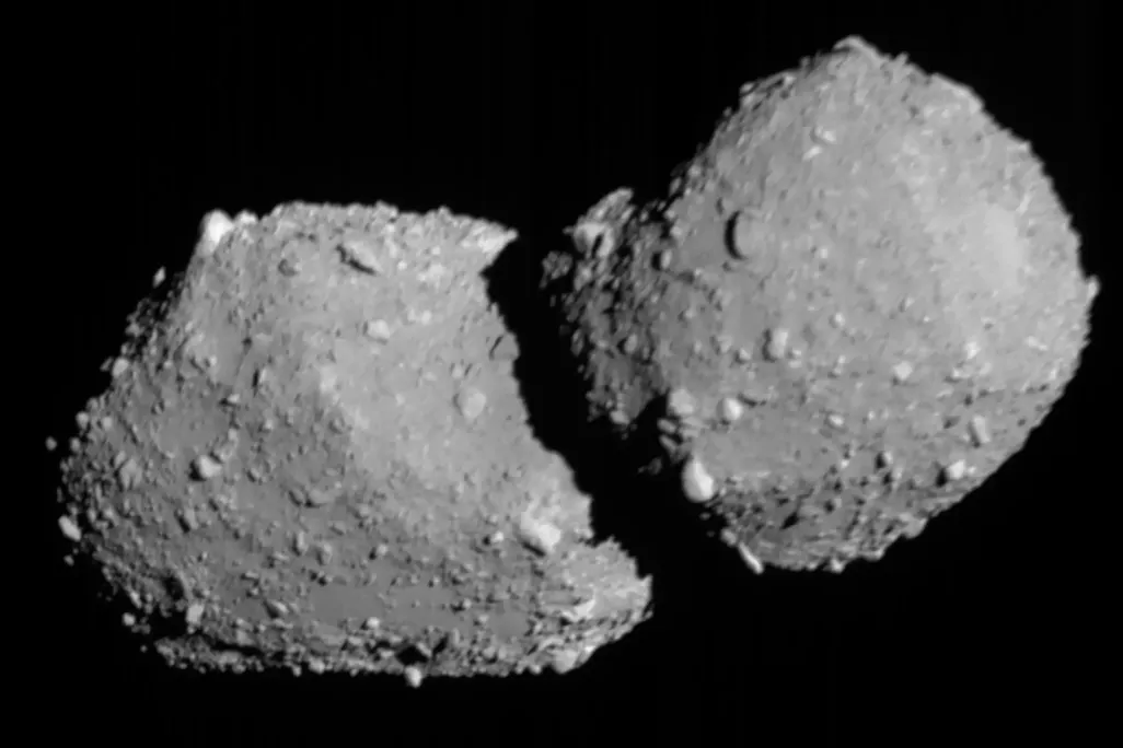 black and white photo of an asteroid
