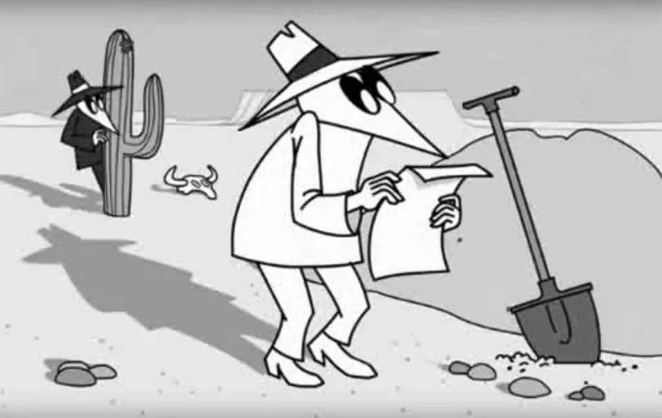 black and white cartoon number