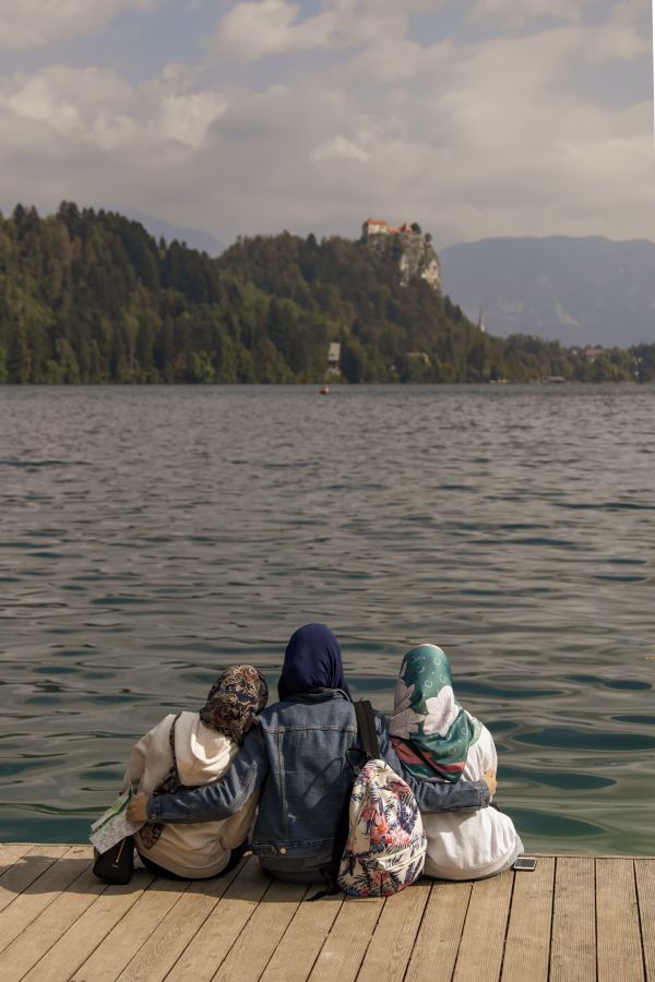 Women Waiting For A Boat. thumbnail