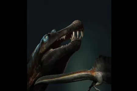 Artist's interpretation of a toothy Spinosaurus.