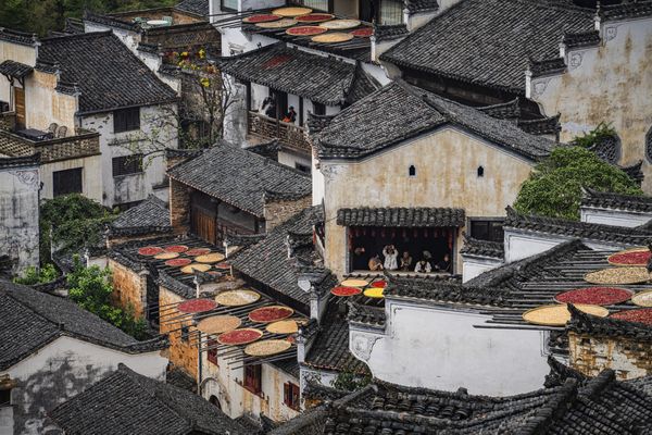 Crop drying in ancient town thumbnail