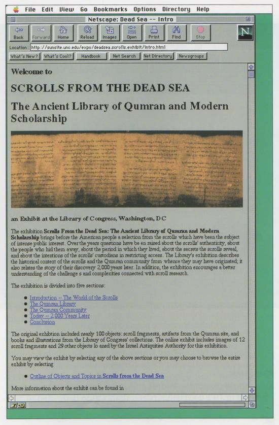 A “virtual exhibit” on the Dead Sea Scrolls from UNC