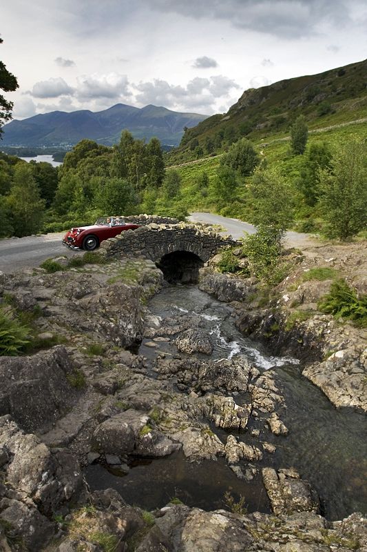 Bridge Over Waterfall Lake District Uk Original Photo Did Not Have