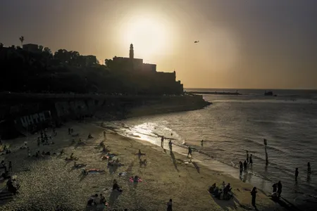 St. Peter’s Church rises above the ancient port of Jaffa, today a bustling neighborhood abutting Tel Aviv.