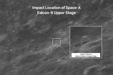 The Falcon 9 rocket's upper stage left its mark on the moon's surface.&nbsp;