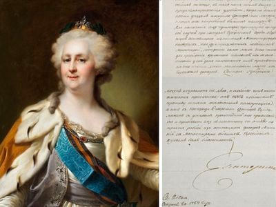 The letter will be sold alongside a portrait of the Russian empress on&nbsp;December 1.