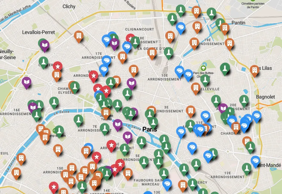 Parisian Matrimony map