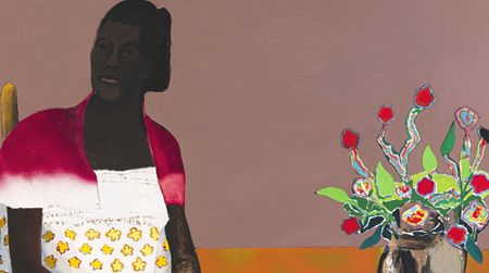 Portrait of Black Madonna, by Benny Andrews, is on display in the new exhibition, “African American Art: Harlem Renaissance, Civil Rights Era and Beyond.”