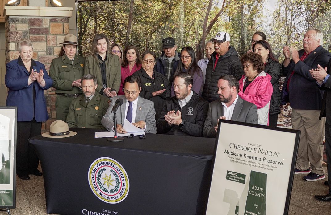 Signing Ceremony of the Cherokee Nation Agreement with the NPS
