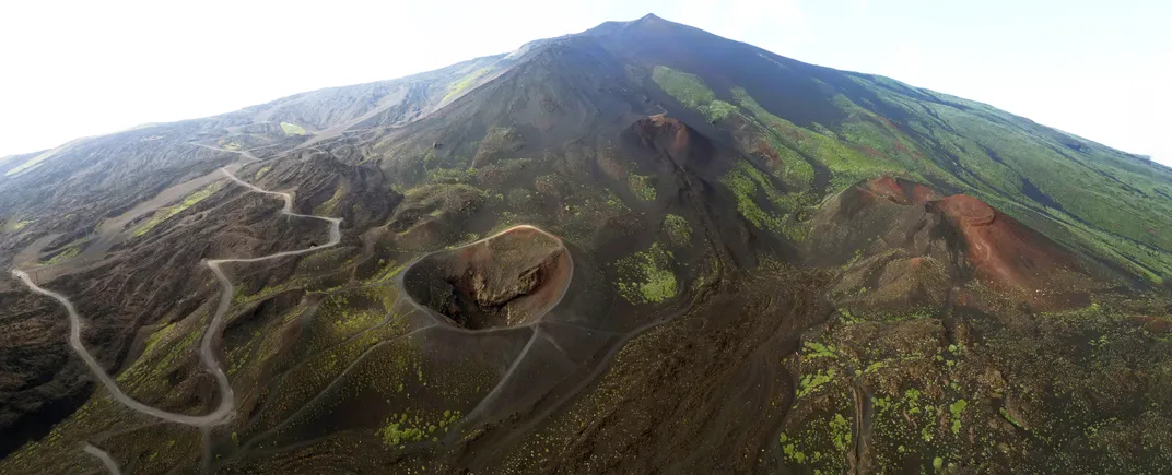 The landscape of Mt. Etna