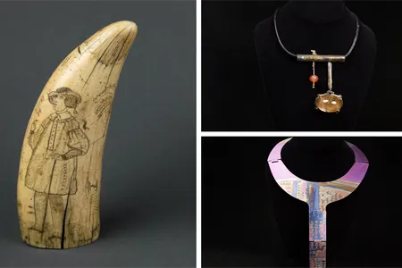 The stolen items include a pair of scrimshaw walrus tusks and neckpieces by American metalsmith&nbsp;Florence Resnikoff.