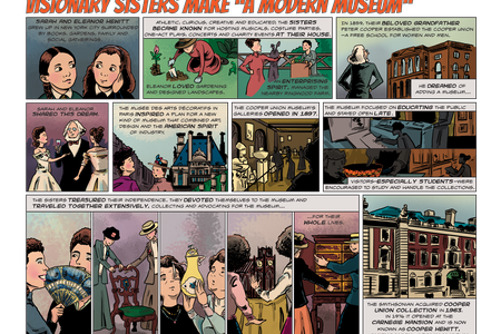 Visionary Sisters Make "A Modern Museum" comic with border