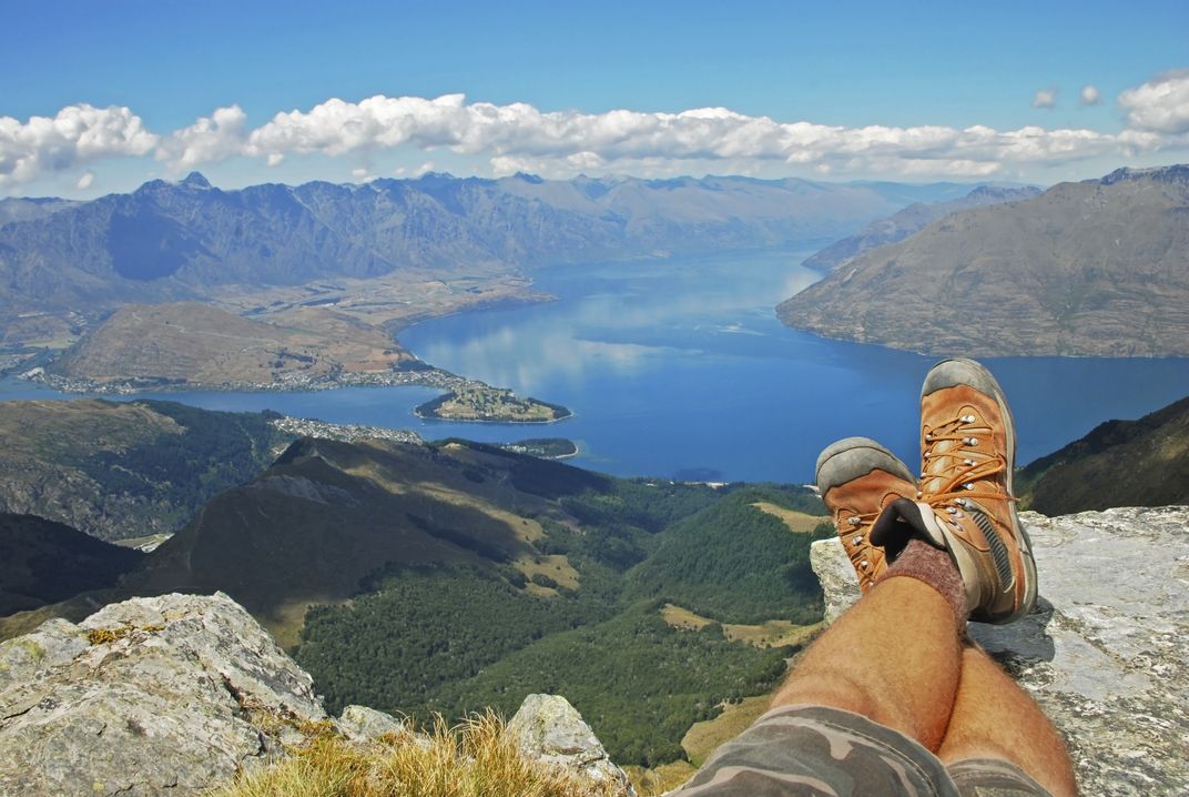 Hiker's view of Queenstown