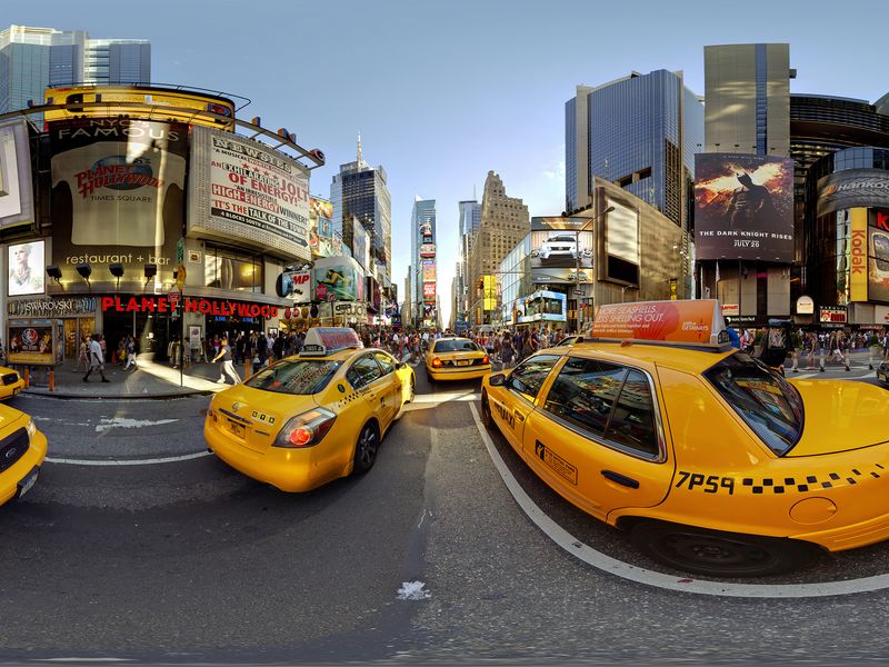 Times Square, 38 Seconds. (360º panorama version ...