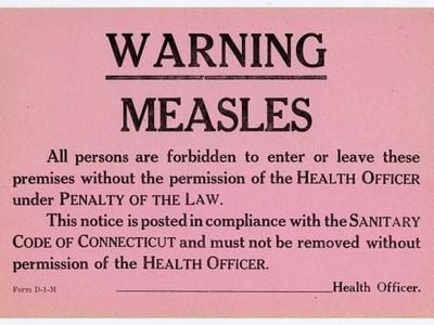 Although this sign was used in Connecticut, similar quarantine signs were used across the United States.