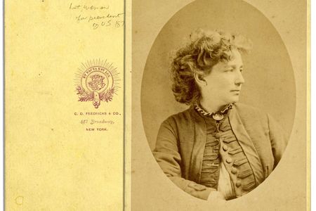 A portrait photograph of Victoria Woodhull.