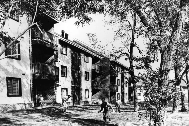 Undated photograph from the Department of Housing and Urban Development of the new town of Columbia, Maryland (Mason Archive Repository Service)