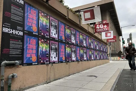 An installation of Brand New SW in Washington D.C.'s L'Enfant Plaza. 