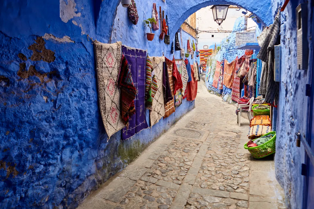 A street in Chefchaouen, Morocco