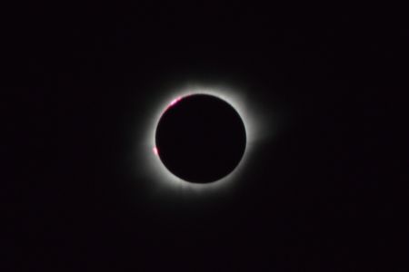 A view of the total solar eclipse captured from Donggala, Indonesia.