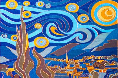 Researchers created this 3- by 2-centimeter version of The Starry Night in just four minutes.