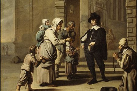 Begging has a long, complicated history in England and the U.S. and professional beggars were often seen as people not deserving of aid. 
