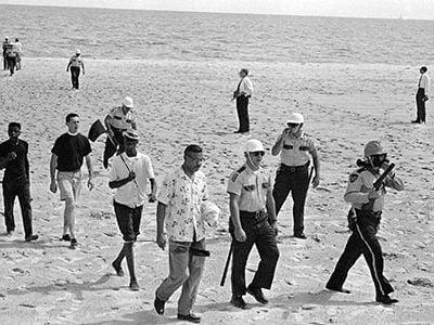 The black community in 1960 were relegated to mere swatches of sand and surf on the Biloxi beach.  After a series of "wade-in" protests, violence ensued.