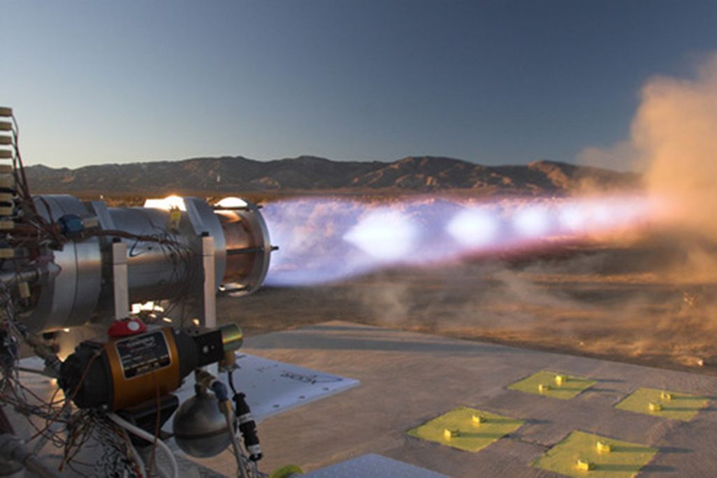 Testing a new kind of rocket.