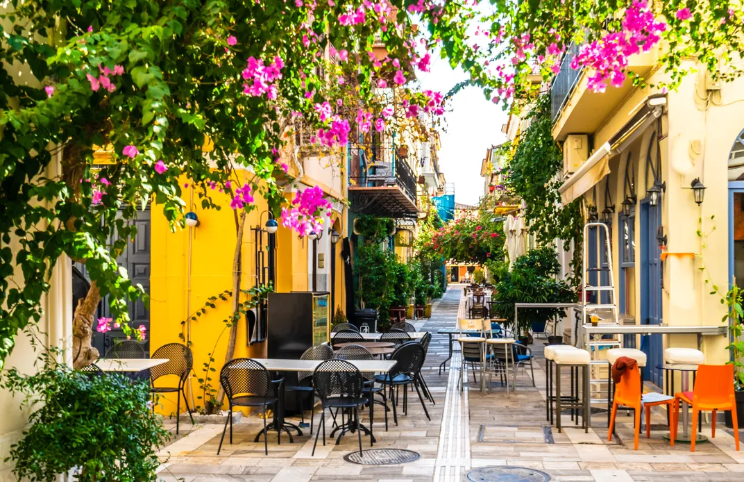 A walking street in Nafplio