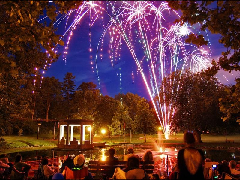 Fireworks display in Congress Park, Saratoga Springs Ny. Smithsonian