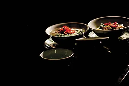 Pho being served at the Spice Garden Buffet at the Sofitel Metropole in Hanoi, Vietnam.