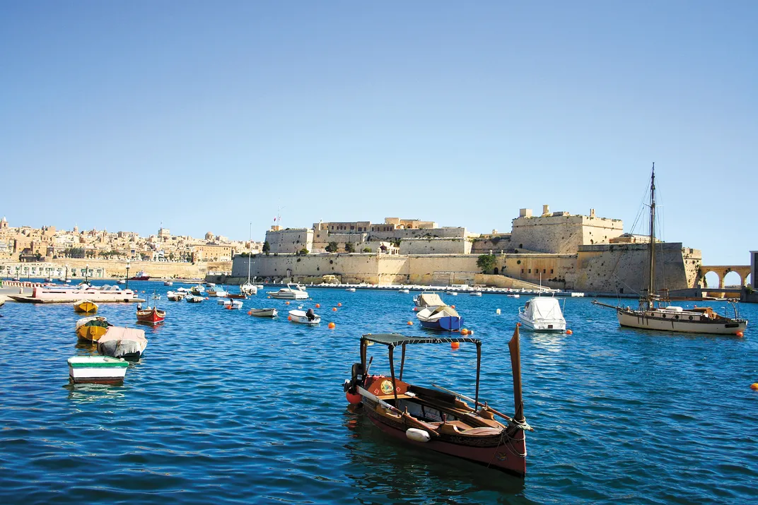 View of St. Angelo Fort and Birgu from Valletta