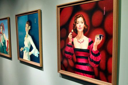The library in the Ava Gardner Museum is filled with portraits painted by Bert Pfeiffer, who vowed to paint one of Ava every year.