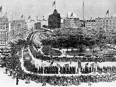 Labor day parade, 1882