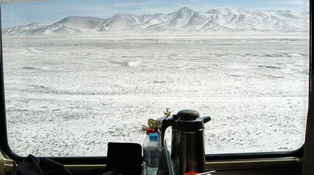 A view from the train on the way to Tibet