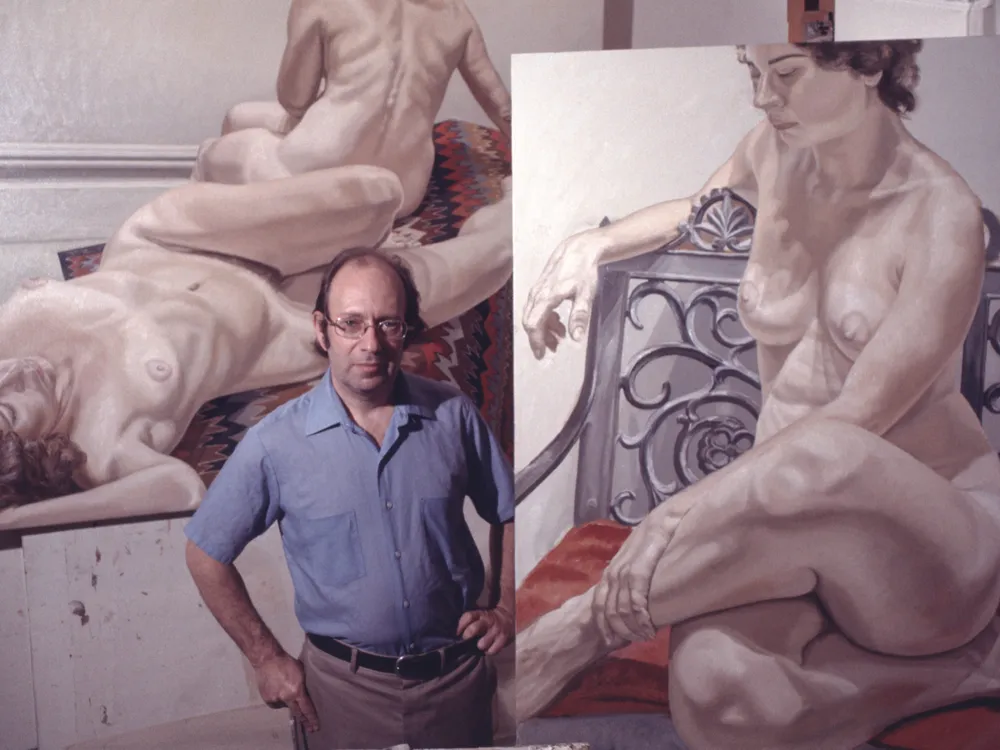 Philip Pearlstein, in his studio, 1971