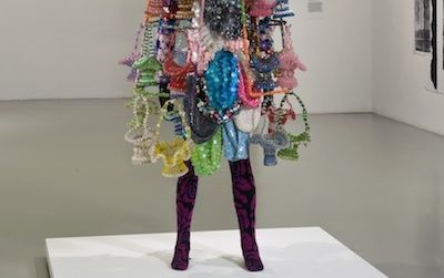 Nick Cave’s exuberant sculpture, “Soundsuit,” from 2009 marks a recent application of assemblage.