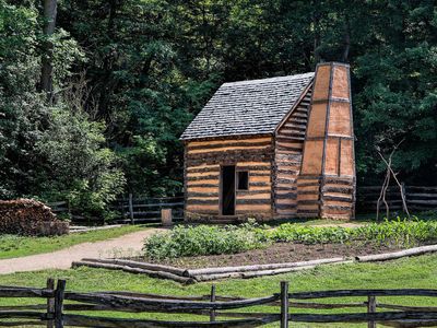 A slave cabin at Mount Vernon, George Washington's estate in Virginia. 