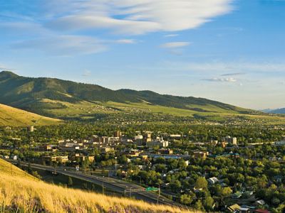 Many of the West's outdoor towns lie farther south, and closer to larger population centers. Missoula, Montana still has space around it.