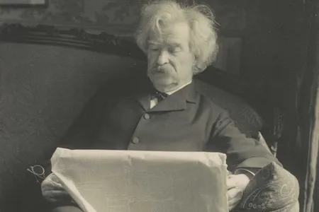 Twain, pictured in 1902, was an eager reader of fiction, verse and non-fiction alike.