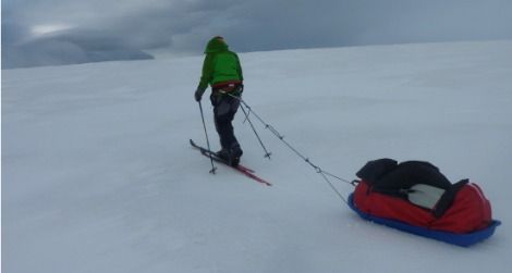 Felicity Aston, shown here in Iceland, is currently attempting cross Antarctica alone.